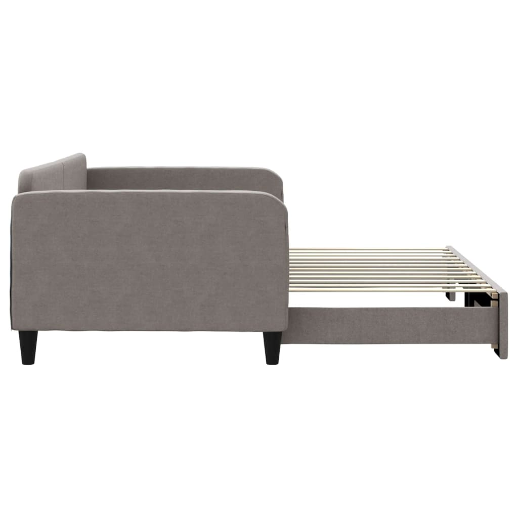 Divano Letto con Letto Estraibile Tortora 100x200 cm in Tessuto