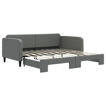 Divano Letto con Letto Estraibile Grigio Scuro 90x190cm Tessuto - homemem39