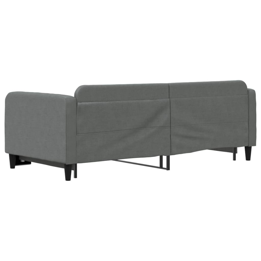 Divano Letto con Letto Estraibile Grigio Scuro 90x190cm Tessuto - homemem39