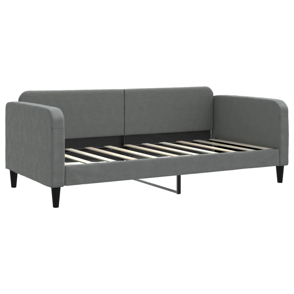Divano Letto con Letto Estraibile Grigio Scuro 90x190cm Tessuto - homemem39