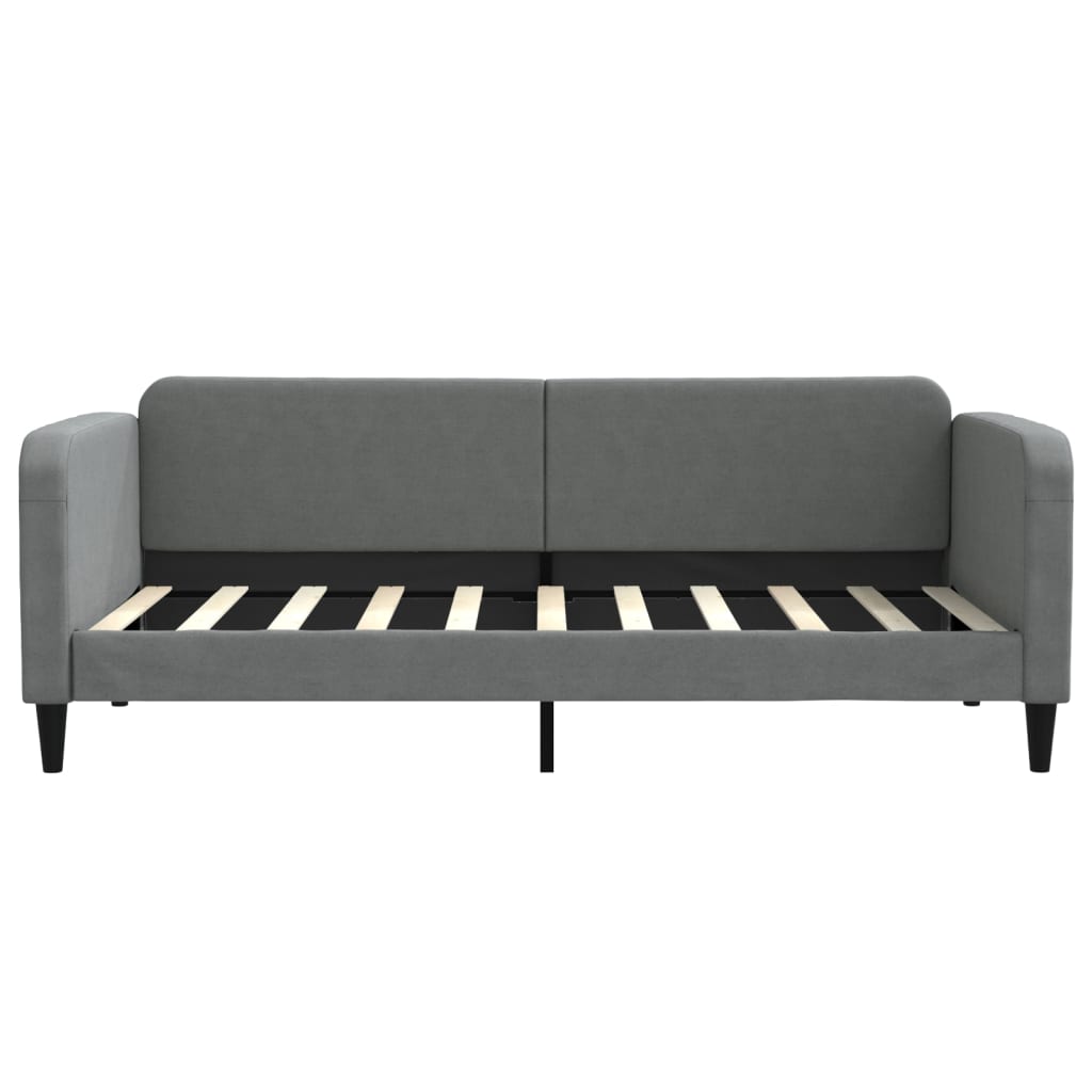 Divano Letto con Letto Estraibile Grigio Scuro 90x190cm Tessuto - homemem39