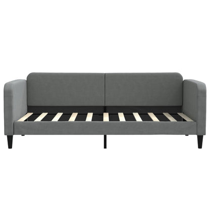 Divano Letto con Letto Estraibile Grigio Scuro 90x190cm Tessuto - homemem39