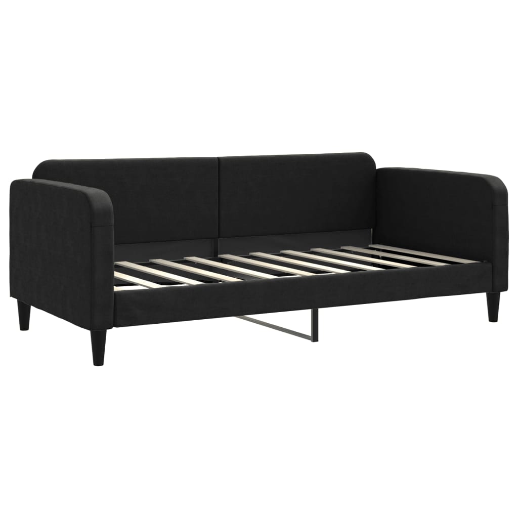 Divano Letto con Letto Estraibile Nero 90x190 cm in Tessuto | homemem39