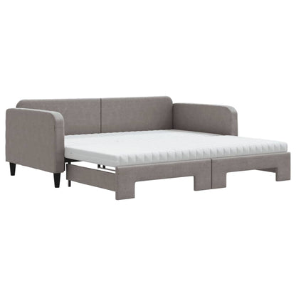 Divano Letto Estraibile Materassi Grigio Scuro 100x200 Tessuto - homemem39