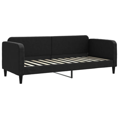 Divano Letto Estraibile con Cassetti Nero 80x200 cm in Tessuto - homemem39