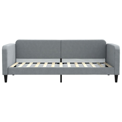 Divano Letto Estraibile Cassetti Grigio Chiaro 90x200cm Tessuto - homemem39