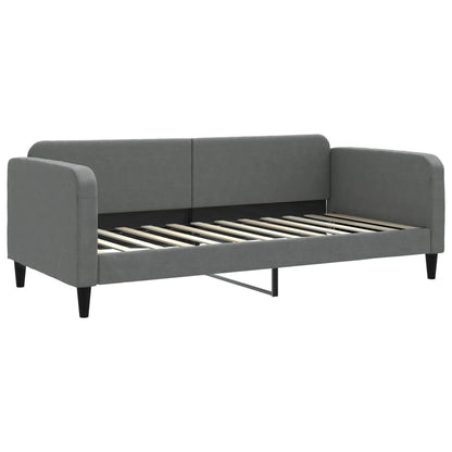 Divano Letto Estraibile Cassetti Grigio Scuro 90x200cm Tessuto - homemem39