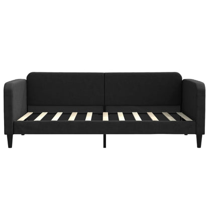 Divano Letto Estraibile con Cassetti Nero 90x190 cm in Tessuto | homemem39