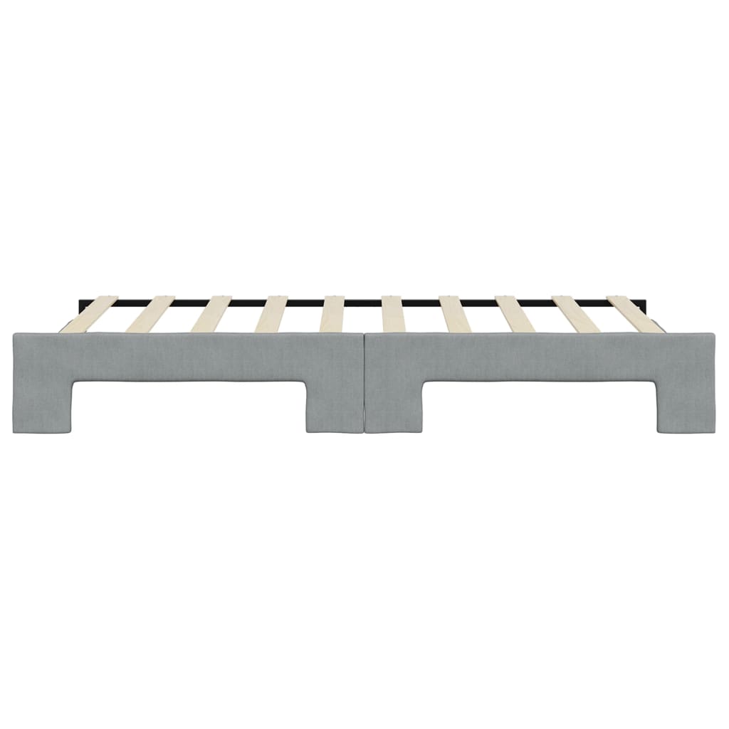 Divano Letto con Letto Estraibile Grigio Chiaro 100x190 Tessuto | homemem39
