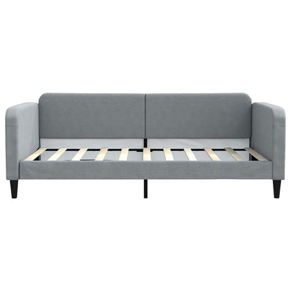 Divano Letto Estraibile Cassetti Grigio Chiaro 100x190 Tessuto | homemem39
