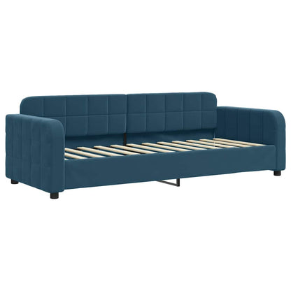 Divano Letto con Materasso Blu 80x200 cm in Velluto | homemem39