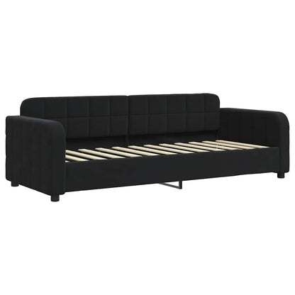 Divano Letto con Materasso Nero 80x200 cm in Velluto | homemem39
