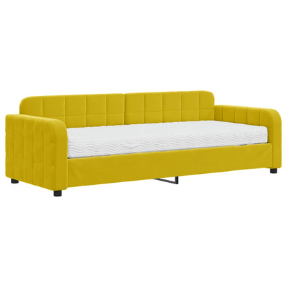Divano Letto con Materasso Giallo 80x200 cm in Velluto - homemem39