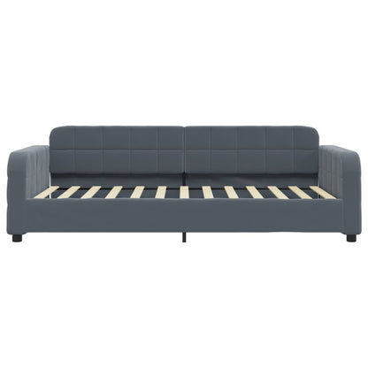 Divano Letto con Letto Estraibile Grigio Scuro 80x200cm Velluto | homemem39