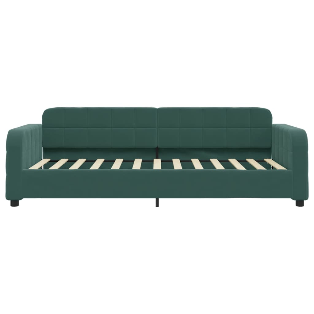 Divano Letto con Letto Estraibile Verde Scuro 80x200cm Velluto - homemem39