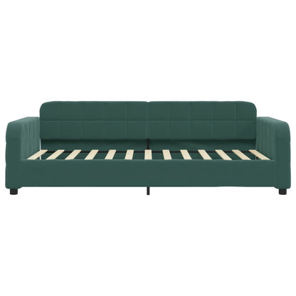 Divano Letto con Letto Estraibile Verde Scuro 80x200cm Velluto - homemem39