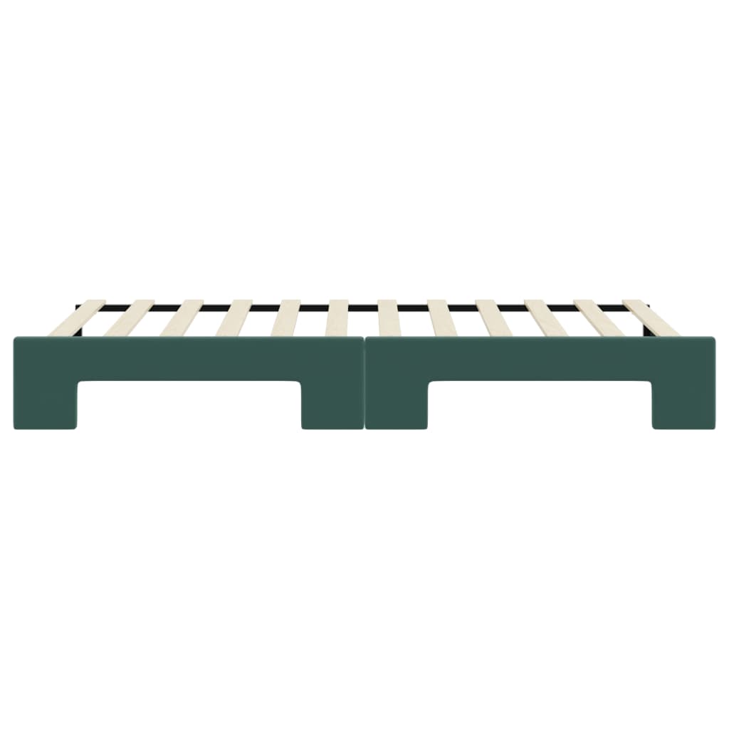 Divano Letto con Letto Estraibile Verde Scuro 80x200cm Velluto - homemem39