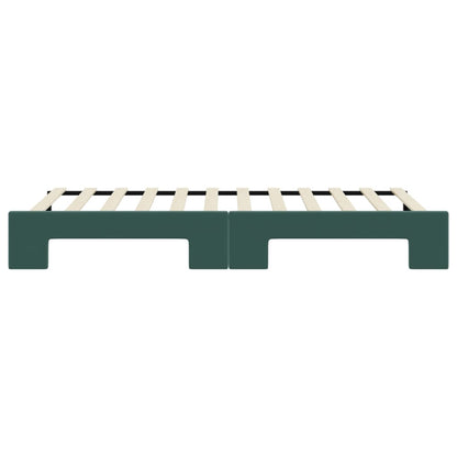 Divano Letto con Letto Estraibile Verde Scuro 80x200cm Velluto - homemem39