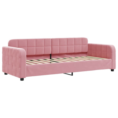 Divano Letto con Letto Estraibile Rosa 80x200 cm in Velluto - homemem39