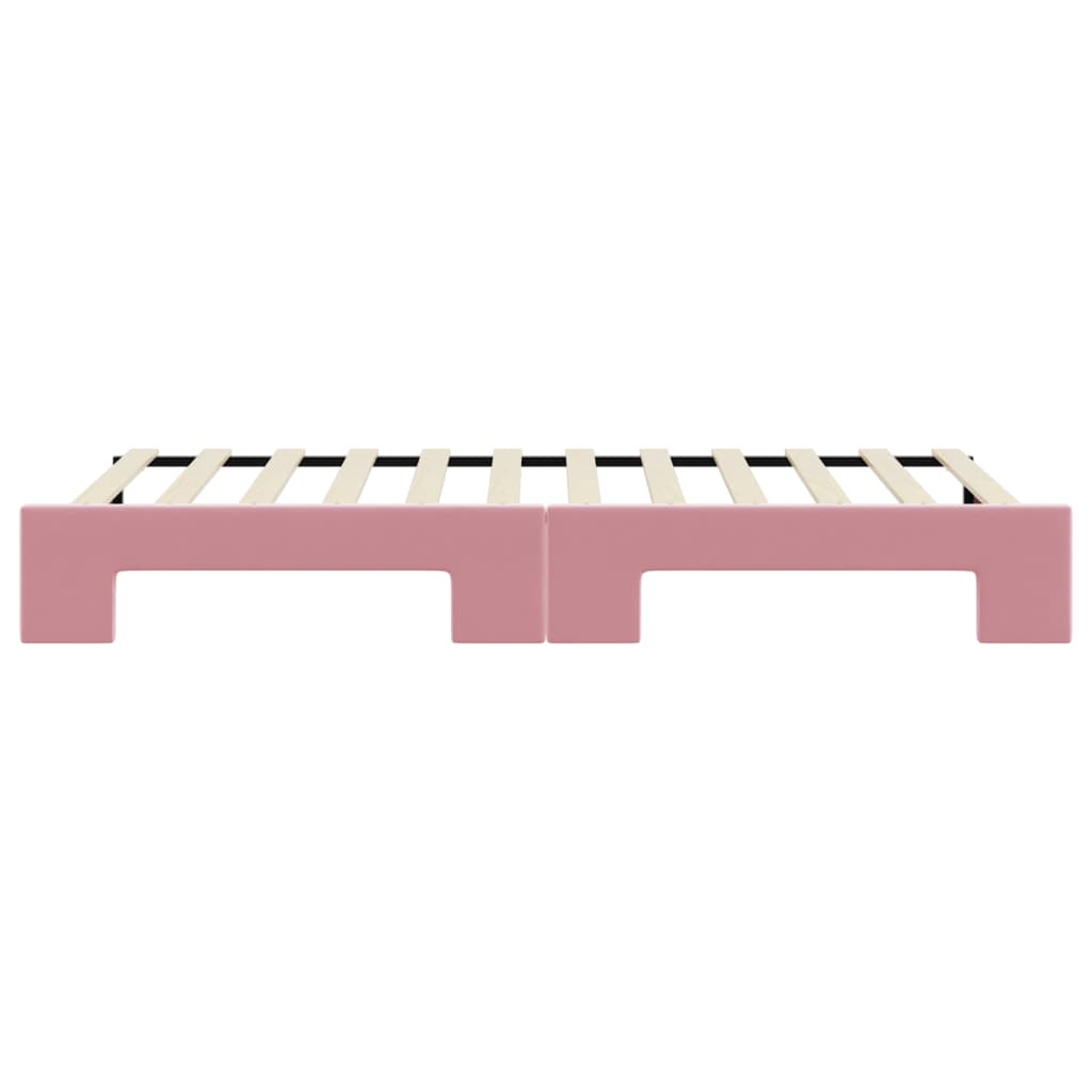 Divano Letto con Letto Estraibile Rosa 80x200 cm in Velluto - homemem39