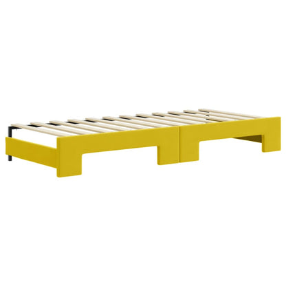 Divano Letto con Letto Estraibile Giallo 80x200 cm in Velluto - homemem39