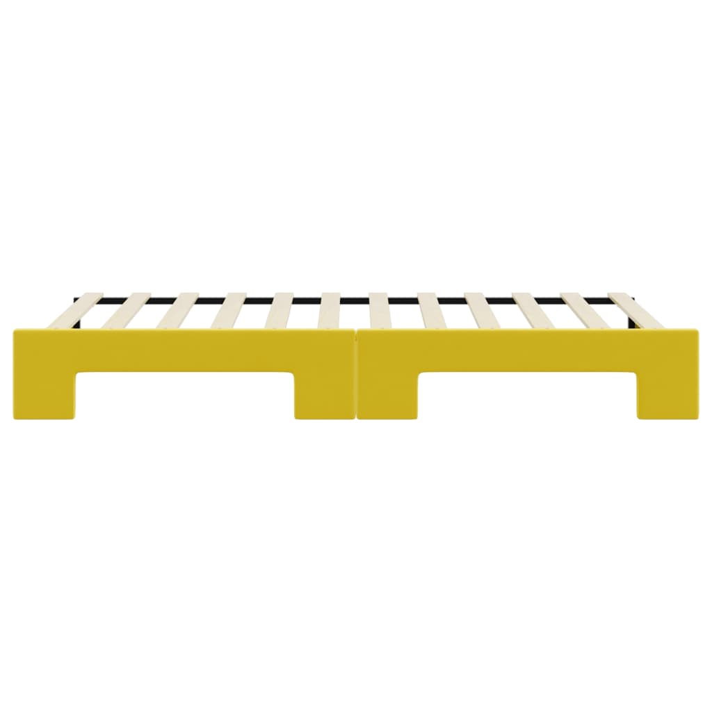 Divano Letto con Letto Estraibile Giallo 80x200 cm in Velluto - homemem39