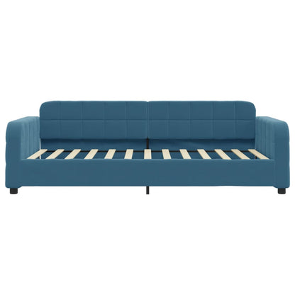 Divano Letto con Letto Estraibile Blu 90x200 cm in Velluto - homemem39