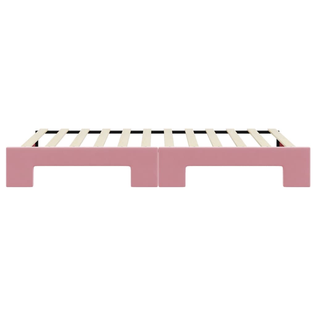 Divano Letto con Letto Estraibile Rosa 90x200 cm in Velluto - homemem39