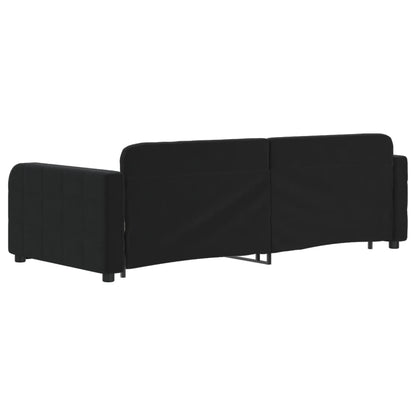 Divano Letto con Letto Estraibile Nero 90x200 cm in Velluto - homemem39
