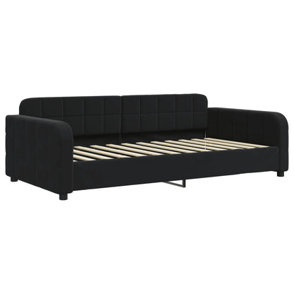 Divano Letto con Letto Estraibile Nero 90x200 cm in Velluto - homemem39