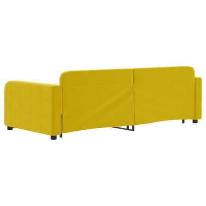 Divano Letto con Letto Estraibile Giallo 90x200 cm in Velluto - homemem39