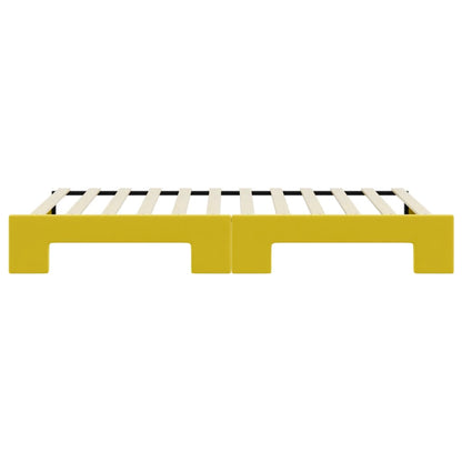 Divano Letto con Letto Estraibile Giallo 90x200 cm in Velluto - homemem39