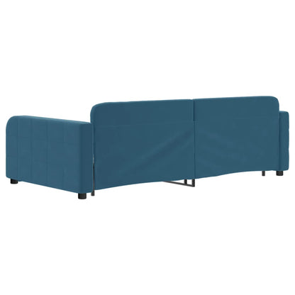 Divano Letto con Letto Estraibile Blu 100x200 cm in Velluto - homemem39