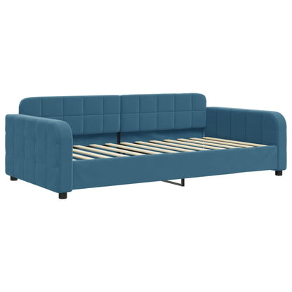 Divano Letto con Letto Estraibile Blu 100x200 cm in Velluto - homemem39