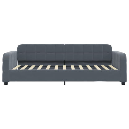 Divano Letto con Letto Estraibile Grigio Scuro 100x200 Velluto - homemem39