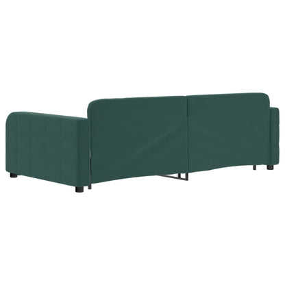 Divano Letto con Letto Estraibile Verde Scuro 100x200cm Velluto - homemem39