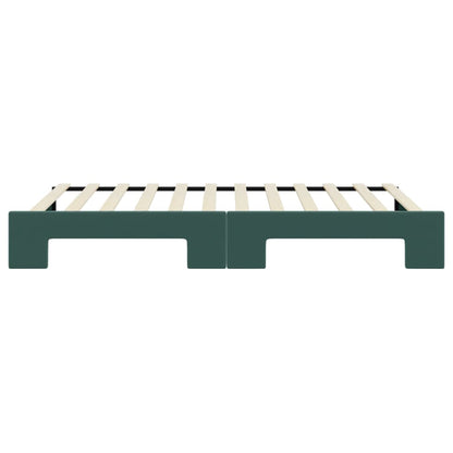 Divano Letto con Letto Estraibile Verde Scuro 100x200cm Velluto - homemem39