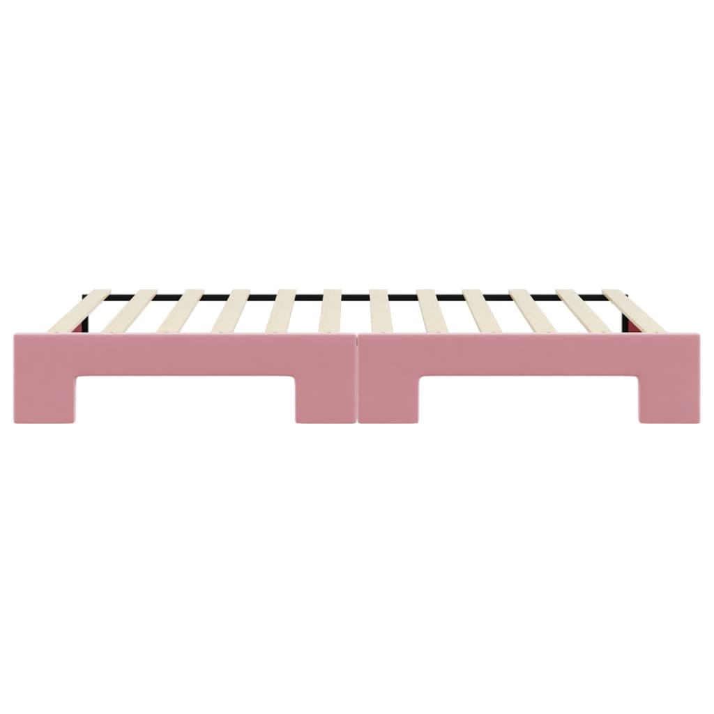 Divano Letto con Letto Estraibile Rosa 100x200 cm in Velluto - homemem39