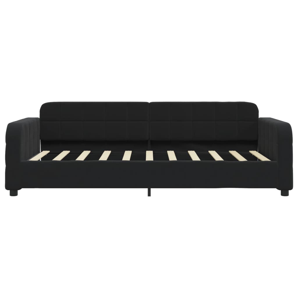 Divano Letto con Letto Estraibile Nero 90x190 cm in Velluto | homemem39