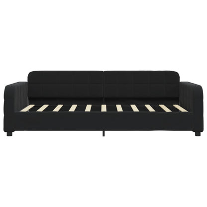 Divano Letto con Letto Estraibile Nero 90x190 cm in Velluto | homemem39