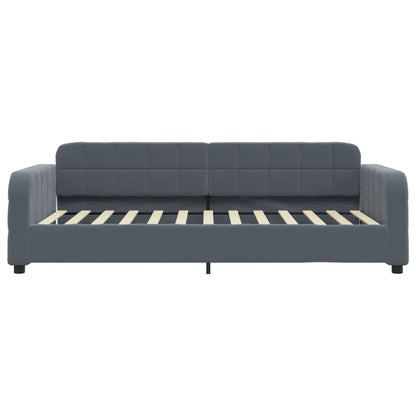 Divano Letto Estraibile Cassetti Grigio Scuro 80x200cm Velluto - homemem39