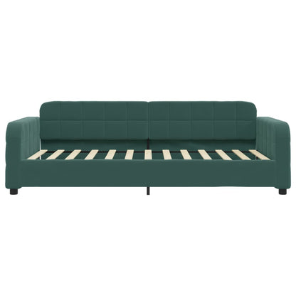 Divano Letto Estraibile Cassetti Verde Scuro 80x200cm Velluto - homemem39