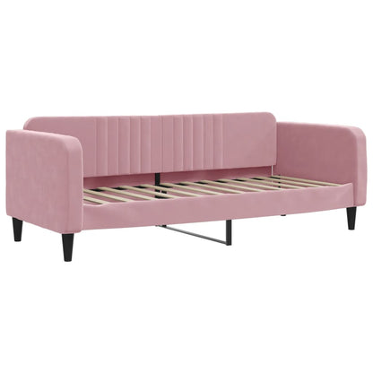 Divano Letto con Materasso Rosa 80x200 cm in Velluto - homemem39