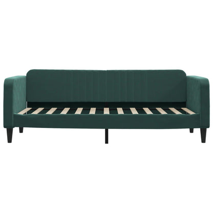 Divano Letto con Letto Estraibile Verde Scuro 80x200cm Velluto - homemem39