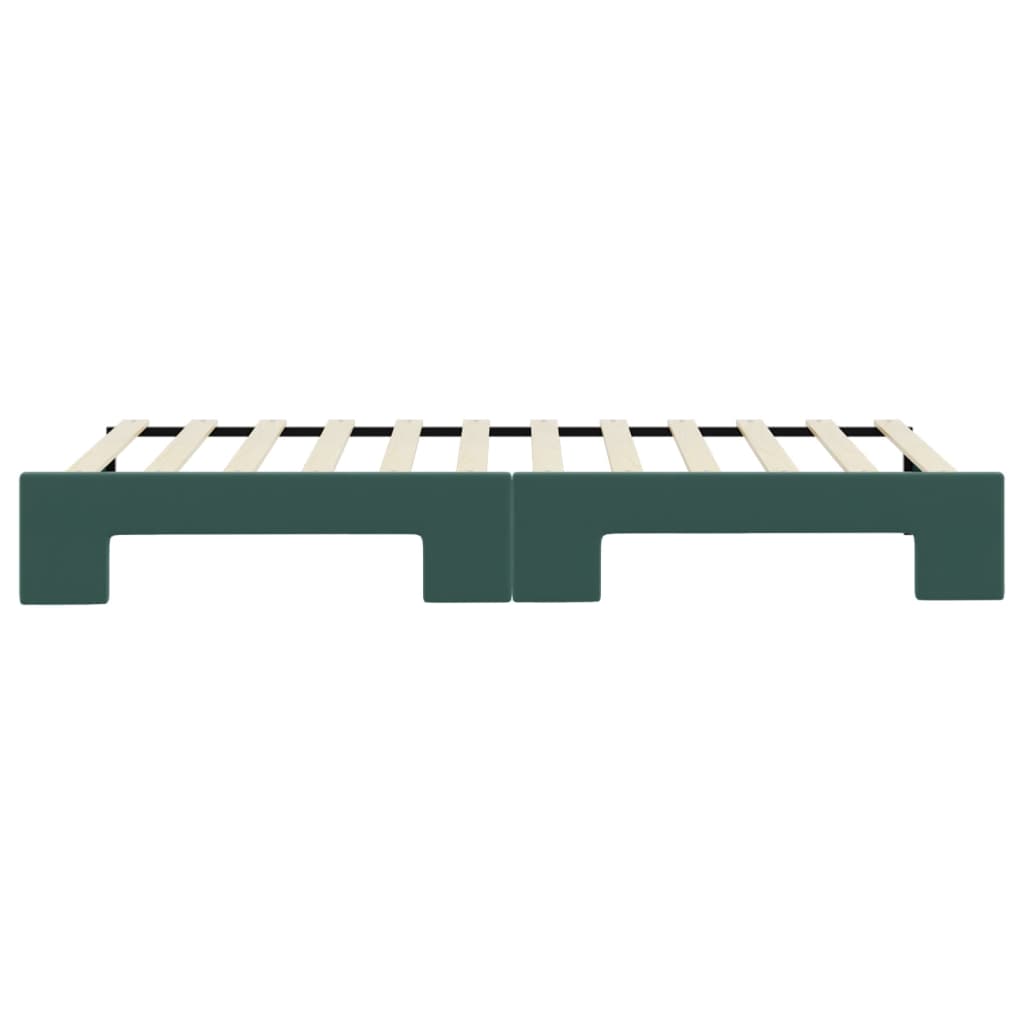 Divano Letto con Letto Estraibile Verde Scuro 80x200cm Velluto - homemem39
