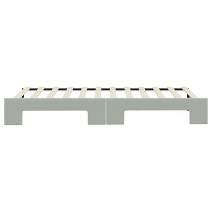 Divano Letto con Letto Estraibile Grigio Chiaro 90x200 Velluto - homemem39