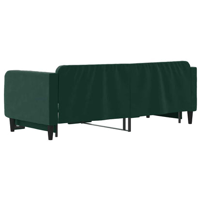 Divano Letto con Letto Estraibile Verde Scuro 90x200cm Velluto | homemem39