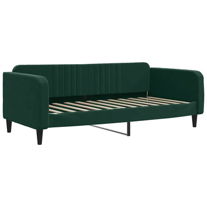 Divano Letto con Letto Estraibile Verde Scuro 90x200cm Velluto | homemem39