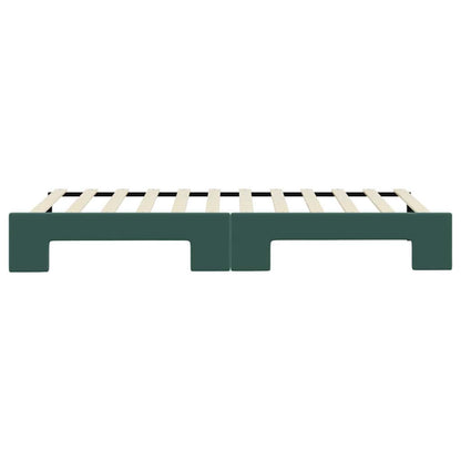 Divano Letto con Letto Estraibile Verde Scuro 90x200cm Velluto | homemem39