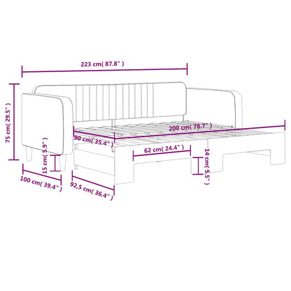 Divano Letto con Letto Estraibile Verde Scuro 90x200cm Velluto | homemem39